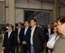 O governador Carlos Massa Ratinho Junior participou da inauguração da Maltaria Campos Gerais, localizada em Ponta Grossa.