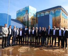 O governador Carlos Massa Ratinho Junior participou da inauguração da Maltaria Campos Gerais, localizada em Ponta Grossa.