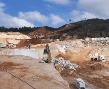 Mineração Fiorese, em Rio Branco do Sul: cidade se destaca na extração mineral.