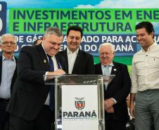 Curitiba, 24 de junho de 2024 - Governador Carlos Massa Ratinho Junior anunciou investimentos de R$ 505 milhões em energia e infraestrutura de gás canalizado para acelarar o crescimento do Paraná.