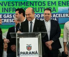 Curitiba, 24 de junho de 2024 - Governador Carlos Massa Ratinho Junior anunciou investimentos de R$ 505 milhões em energia e infraestrutura de gás canalizado para acelarar o crescimento do Paraná.
