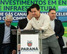 Curitiba, 24 de junho de 2024 - Governador Carlos Massa Ratinho Junior anunciou investimentos de R$ 505 milhões em energia e infraestrutura de gás canalizado para acelarar o crescimento do Paraná.