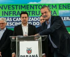 Curitiba, 24 de junho de 2024 - Governador Carlos Massa Ratinho Junior anunciou investimentos de R$ 505 milhões em energia e infraestrutura de gás canalizado para acelarar o crescimento do Paraná.