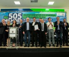Curitiba, 24 de junho de 2024 - Governador Carlos Massa Ratinho Junior anunciou investimentos de R$ 505 milhões em energia e infraestrutura de gás canalizado para acelarar o crescimento do Paraná.