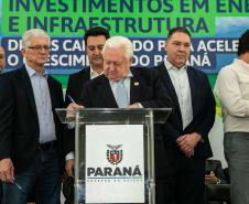 Curitiba, 24 de junho de 2024 - Governador Carlos Massa Ratinho Junior anunciou investimentos de R$ 505 milhões em energia e infraestrutura de gás canalizado para acelarar o crescimento do Paraná.