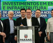 Curitiba, 24 de junho de 2024 - Governador Carlos Massa Ratinho Junior anunciou investimentos de R$ 505 milhões em energia e infraestrutura de gás canalizado para acelarar o crescimento do Paraná.