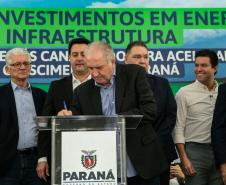 Curitiba, 24 de junho de 2024 - Governador Carlos Massa Ratinho Junior anunciou investimentos de R$ 505 milhões em energia e infraestrutura de gás canalizado para acelarar o crescimento do Paraná.