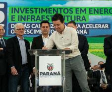 Curitiba, 24 de junho de 2024 - Governador Carlos Massa Ratinho Junior anunciou investimentos de R$ 505 milhões em energia e infraestrutura de gás canalizado para acelarar o crescimento do Paraná.