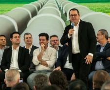 Curitiba, 24 de junho de 2024 - Governador Carlos Massa Ratinho Junior anunciou investimentos de R$ 505 milhões em energia e infraestrutura de gás canalizado para acelarar o crescimento do Paraná.