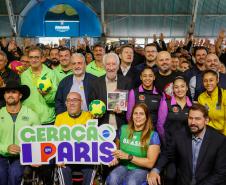 Governador em exercício Darci Piana participa do evento Transformando Pessoas, Formando Vencedores, evento que reuniu atletas e técnicos paranaenses que vão participar dos Jogos Olímpicos e Paralímpicos de Paris 2024. 