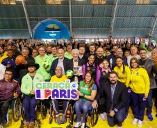 Governador em exercício Darci Piana participa do evento Transformando Pessoas, Formando Vencedores, evento que reuniu atletas e técnicos paranaenses que vão participar dos Jogos Olímpicos e Paralímpicos de Paris 2024. 