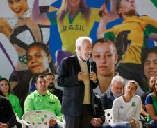 Governador em exercício Darci Piana participa do evento Transformando Pessoas, Formando Vencedores, evento que reuniu atletas e técnicos paranaenses que vão participar dos Jogos Olímpicos e Paralímpicos de Paris 2024. 