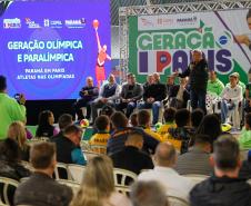 Governador em exercício Darci Piana participa do evento Transformando Pessoas, Formando Vencedores, evento que reuniu atletas e técnicos paranaenses que vão participar dos Jogos Olímpicos e Paralímpicos de Paris 2024. 