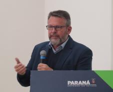 O governador em exercício Darci Piana e o presidente da Sanepar, Wilson Bley, anunciam nesta terça-feira (02) um pacote de investimento em saneamento rural e urbano e distribuição de água, além da conclusão de obras emblemáticas do setor.