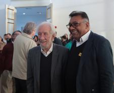 O governador em exercício Darci Piana e o presidente da Sanepar, Wilson Bley, anunciam nesta terça-feira (02) um pacote de investimento em saneamento rural e urbano e distribuição de água, além da conclusão de obras emblemáticas do setor.