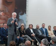 O governador em exercício Darci Piana e o presidente da Sanepar, Wilson Bley, anunciam nesta terça-feira (02) um pacote de investimento em saneamento rural e urbano e distribuição de água, além da conclusão de obras emblemáticas do setor.