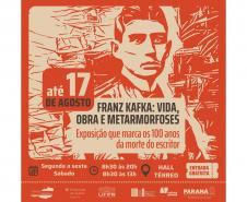 Biblioteca Pública do Paraná (BPP) - Exposição “Franz Kafka: Vida, Obra e Metamorfoses” – O ano de 2024 marca um século da morte do escritor.