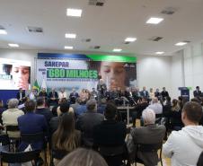 O governador em exercício Darci Piana e o presidente da Sanepar, Wilson Bley, anunciam nesta terça-feira (02) um pacote de investimento em saneamento rural e urbano e distribuição de água, além da conclusão de obras emblemáticas do setor.