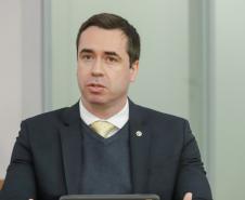 Entrevista coletiva na Secretaria Estadual de Segurança Pública (Sesp). Com a palavra o secretário estadual da Segurança Pública, Hudson Teixeira.