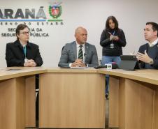 Curitiba, 12 de agosto de 2024 - Coletiva de imprensa na Secretaria Estadual de Segurançna Pública (Sesp) sobre a queda do avião em Vinhedos (SP).