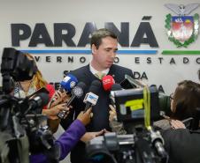 Entrevista coletiva na Secretaria Estadual de Segurança Pública (Sesp). Com a palavra o secretário estadual da Segurança Pública, Hudson Teixeira.