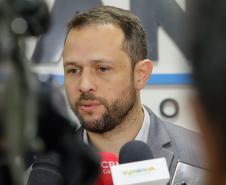 Entrevista coletiva na Secretaria Estadual de Segurança Pública (Sesp). Com a palavra o secretário estadual da Segurança Pública, Hudson Teixeira.