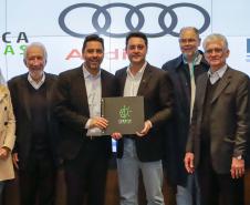 Curitiba, 12 de agosto de 2024 - Apresentação da Fábrica de Ideais pelo governador do Paraná, Carlos Massa Ratinho Jr., e a empresa Audi.