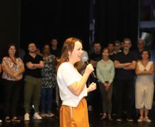 O governador Carlos Massa Ratinho Junior anuncia nesta quinta-feira (12) o repasse R$ 50 milhões para reforma, revitalização, adequação e modernização da estrutura do teatro, além da aquisição de novos equipamentos e instrumentos para Orquestra Sinfônica do Paraná