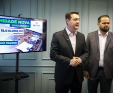 O governador Carlos Massa Ratinho Junior anunciou nesta terça-feira (17) que as obras de construção do novo colégio estadual de Pato Branco, na região Sudoeste, devem começar em breve.