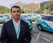 Curitiba, 23 de setembro de 2024 - O governador Carlos Massa Ratinho Junior realiza a entrega de veículos destinados ao serviço de transporte de órgãos.