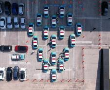 Curitiba, 23 de setembro de 2024 - O governador Carlos Massa Ratinho Junior realiza a entrega de veículos destinados ao serviço de transporte de órgãos.