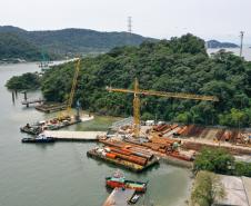 Ponte de Guaratuba já tem 415 trabalhadores contratados e impulsiona empregos no Litoral