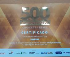 Sanepar é campeã no Setor de Serviços Públicos no Paraná no ranking da Revista Amanhã