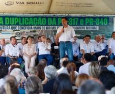 Governador inaugura a duplicação da PR-317 e PR-840 em Campo Mourão