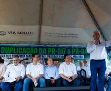 Governador inaugura a duplicação da PR-317 e PR-840 em Campo Mourão