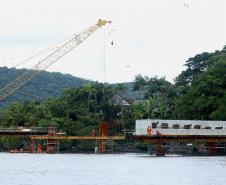 Com avanços na estrutura, Ponte de Guaratuba alcança 35,3% de execução