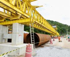 Com avanços na estrutura, Ponte de Guaratuba alcança 35,3% de execução