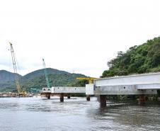 Com avanços na estrutura, Ponte de Guaratuba alcança 35,3% de execução