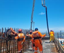 2 mil toneladas de aço, sapo raro e muito gelo na obra: as curiosidades da Ponte de Guaratuba