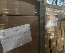 A 2ª remessa de alimentos não perecíveis para as escolas estaduais já está em andamento Foto: Karina Audrey - Fundepar