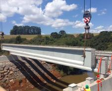 Duplicação da PRC-466 em Guarapuava avança com nova ponte e pista de concreto Foto: DER