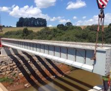 Duplicação da PRC-466 em Guarapuava avança com nova ponte e pista de concreto Foto: DER