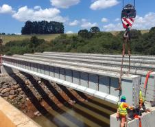 Duplicação da PRC-466 em Guarapuava avança com nova ponte e pista de concreto Foto: DER