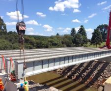 Duplicação da PRC-466 em Guarapuava avança com nova ponte e pista de concreto Foto: DER