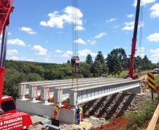 Duplicação da PRC-466 em Guarapuava avança com nova ponte e pista de concreto Foto: DER