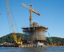 Ponte de Guaratuba chega a 60% de execução com avanço nas obras dos acessos