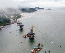Obras da Ponte de Guaratuba chegam a 65% com destaque para avanço do trecho estaiado