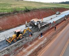 Duplicação em concreto da PRC-466 em Guarapuava alcança 40% de execução