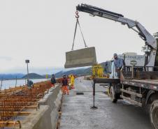 Obras da Ponte de Guaratuba chegam a 65% com destaque para avanço do trecho estaiado