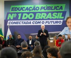 O governador em exercício Darci Piana participa nesta terça-feira (1), da entrega de 25.040 tablets para escolas da rede estadual